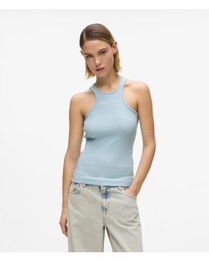 KL Jeans Ribbed Logo Tank Top - Blue