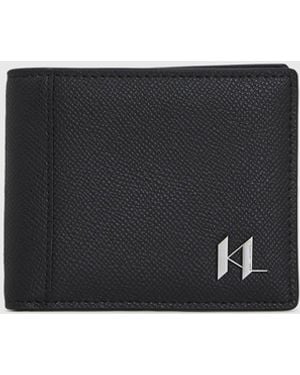 KARL LAGERFELD K/Monogram Leather Wallet - Black