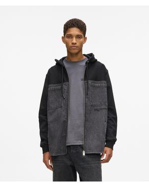 KL Jeans Denim Panel Jacket - Black