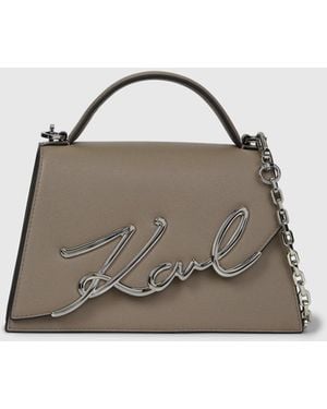 KARL LAGERFELD K/Signature Medium Crossbody Bag - Brown