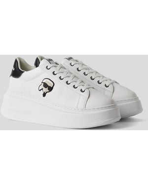 Karl Lagerfeld Kapri Nft Lo Lace Trainers Leather - White