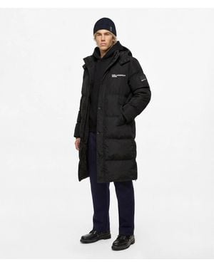 KL Jeans Extra-Long Puffer Jacket - Black