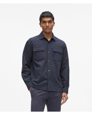 KARL LAGERFELD Patch Pocket Shirt - Blue