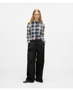 KL Jeans Wide-Leg Tailored Trousers - White
