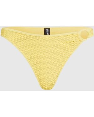 KARL LAGERFELD Crochet Bikini Bottoms - Yellow