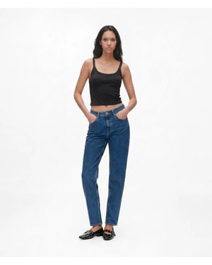 KL Jeans Jeans Mom Délavé, Femme, Taille - Bleu