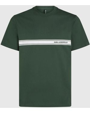 KARL LAGERFELD Logo Beach T-Shirt - Green