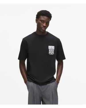 KARL LAGERFELD Exclusive Maison De Karl Pocket T-Shirt - Black