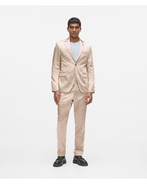 KARL LAGERFELD Satin Trousers - Natural