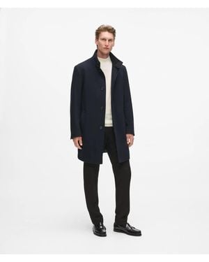 KARL LAGERFELD High-Stand Collar Coat - Blue