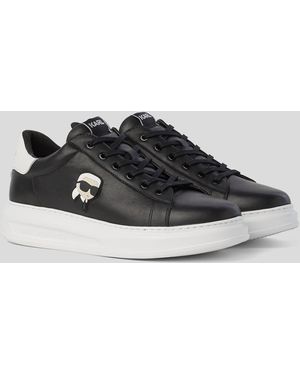 Karl Lagerfeld Ikon Nft Kapri Leather Trainers - Black