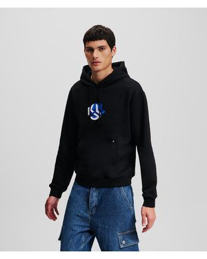 KL Jeans Klj Monogram Hoodie - Blue