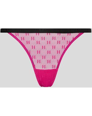 Karl Lagerfeld Kl Monogram Brazilian Brief - Purple