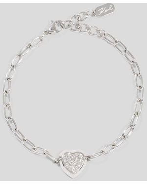 Karl Lagerfeld Pavé Charm Bracelet - White