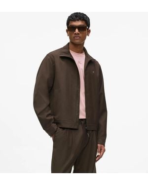 KARL LAGERFELD Lightweight Wool‑Blend Jacket - Brown