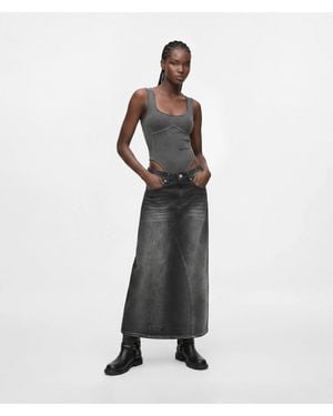 KL Jeans Maxirock Aus Denim, Damen, Größe - Weiß