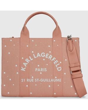KARL LAGERFELD Exclusive Rue St-Guillaume Faux-Pearls Medium Tote Bag - Pink