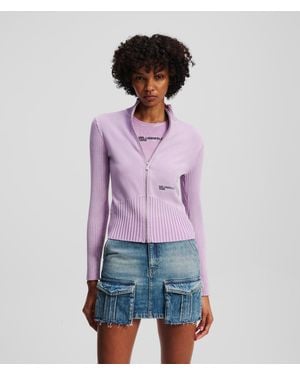 KL Jeans Pull À Fermeture Zippée De Style Utilitaire, Femme, Taille - Violet