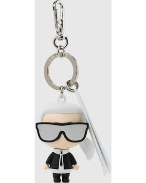 KARL LAGERFELD Ikon Ski Keychain - White