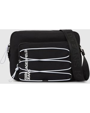 KL Jeans Sac Caméra De Style Utilitaire Avec Cordon De Serrage, Homme, Taille - Noir