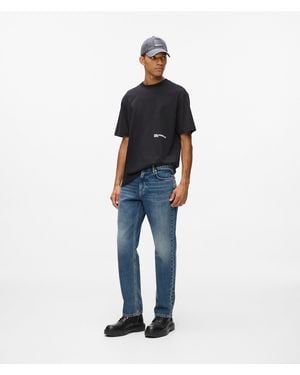 KL Jeans Vintage Wash Straight Jeans - Blue