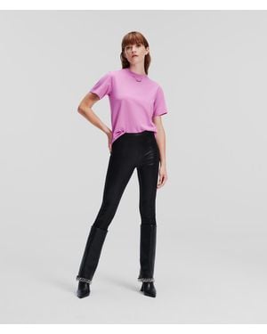 Karl Lagerfeld Coated Leggings - Pink