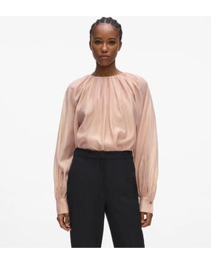 KARL LAGERFELD Gathered Neck Blouse - Multicolour