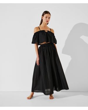 Karl Lagerfeld K/Signature Beach Maxi Skirt - Black