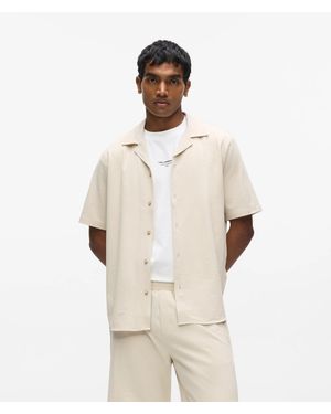 KARL LAGERFELD Monogram Short-Sleeved Shirt - Natural