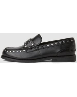 KL Jeans Mia Studded Loafers - Black