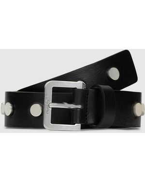 KL Jeans Studded Leather Belt - Black
