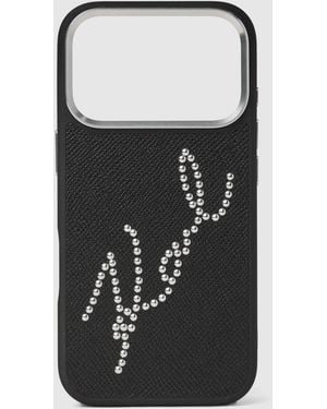 KARL LAGERFELD Signature Studs Iphone 17 Pro Max Case - Black