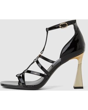 KARL LAGERFELD Debutante Strap Heeled Sandals - Black