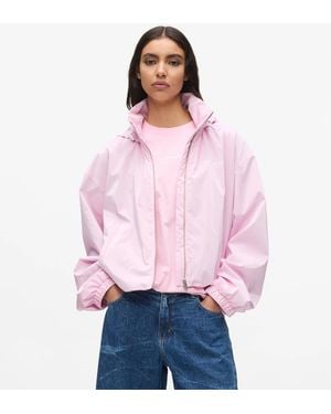 KL Jeans Shiny Hooded Jacket - Red