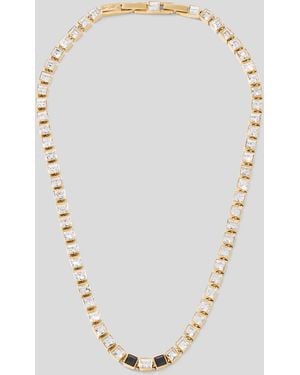 Karl Lagerfeld Gold Crystal Necklace - White