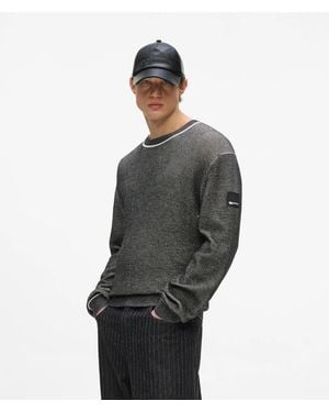 KL Jeans Waffle Knit Jumper - Grey