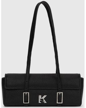 KL Jeans K Logo Elongated Shoulder Bag - White