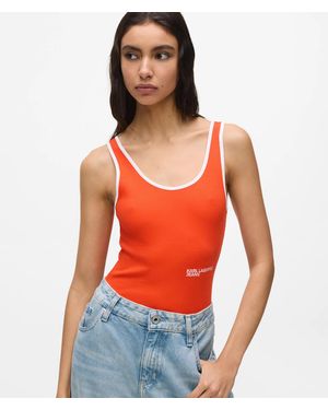 KL Jeans Ribbed Bodysuit - Red
