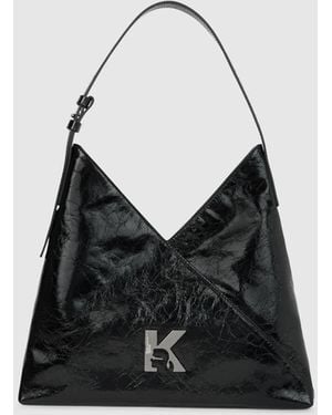 KL Jeans Geo High-Shine Tote Bag - Black