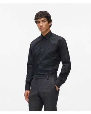 KARL LAGERFELD Square Buttons Shirt - Blue