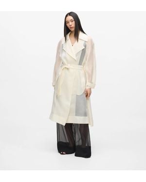 KARL LAGERFELD Organza Trench Coat - White