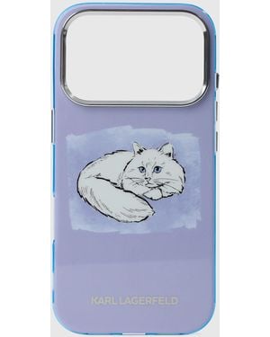 KARL LAGERFELD Choupette Iphone 17 Pro Case - Blue