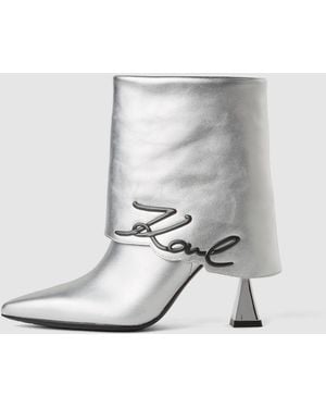 KARL LAGERFELD Exclusive Debut Ii Fold-Down Boots - Metallic