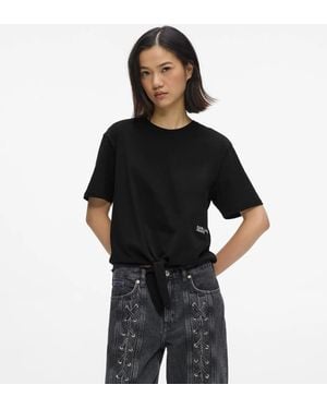 KL Jeans Regular‑Fit Tie Detail T-Shirt - Black