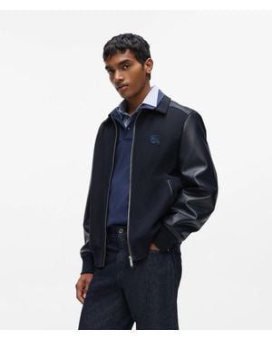 KARL LAGERFELD Ikon Varsity Jacket - Blue