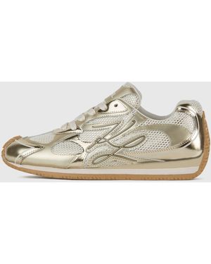 KARL LAGERFELD Velocette Autograph Overlay Trainers - White