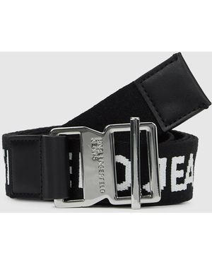 KL Jeans Webbing Logo Belt - Black