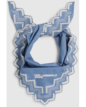 KL Jeans Dreieckiges Bandana Aus Denim, Damen, Größe - Blau