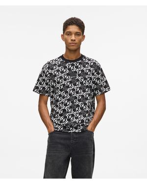 KL Jeans All-Over Monogram T-Shirt - Grey