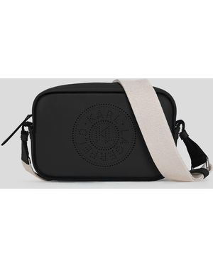 KARL LAGERFELD K/Circle Perforated Crossbody Bag - Black